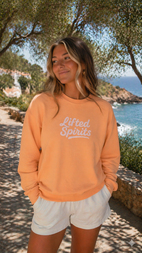 Lifted Spirits Sweatshirt — Mango Sorbet