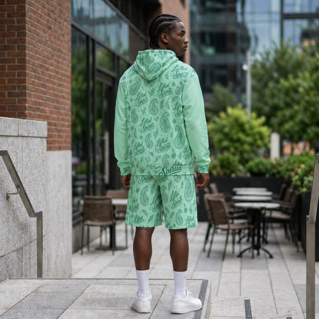 LiftedSpirits Hoodie - Mint Paisley 🌿