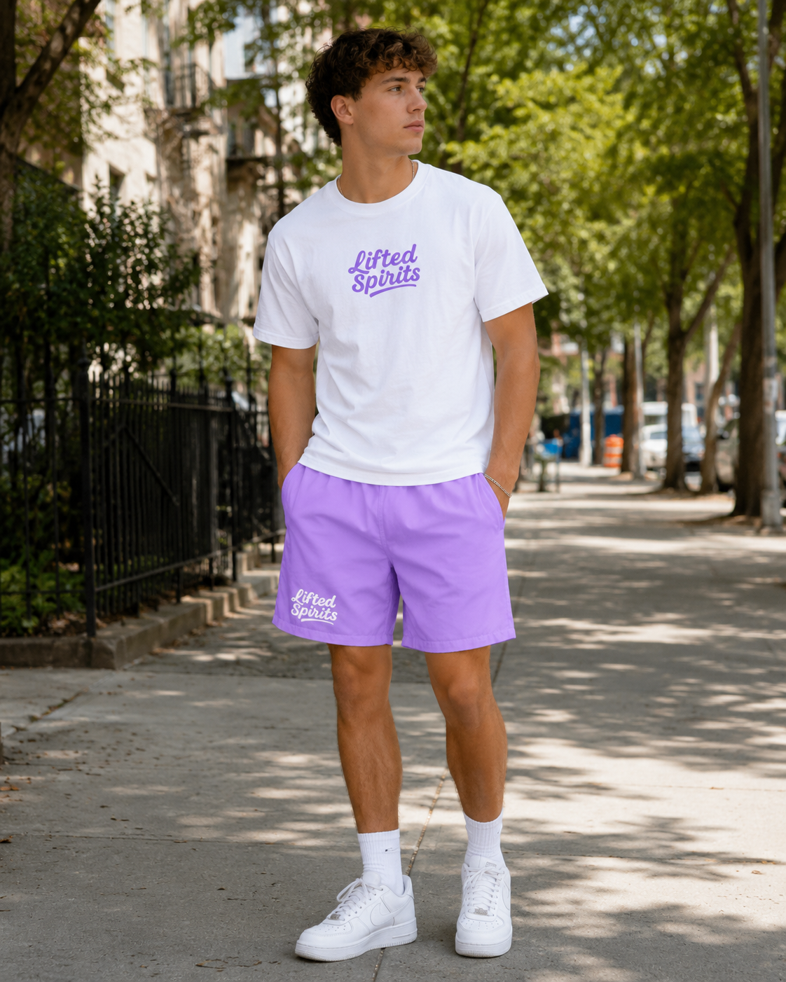LiftedSpirits Shorts - LAVENDER TIDE