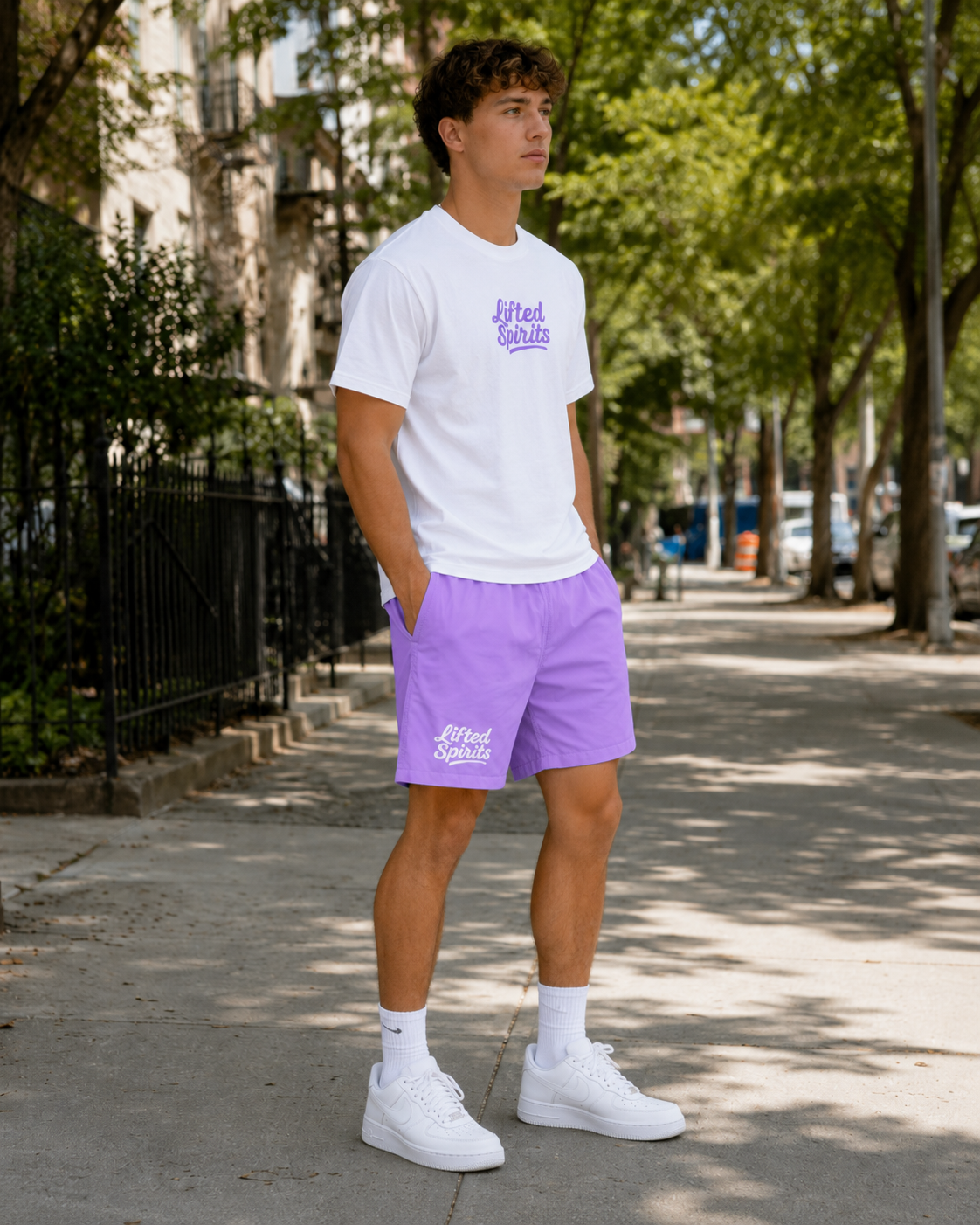 LiftedSpirits Shorts - LAVENDER TIDE