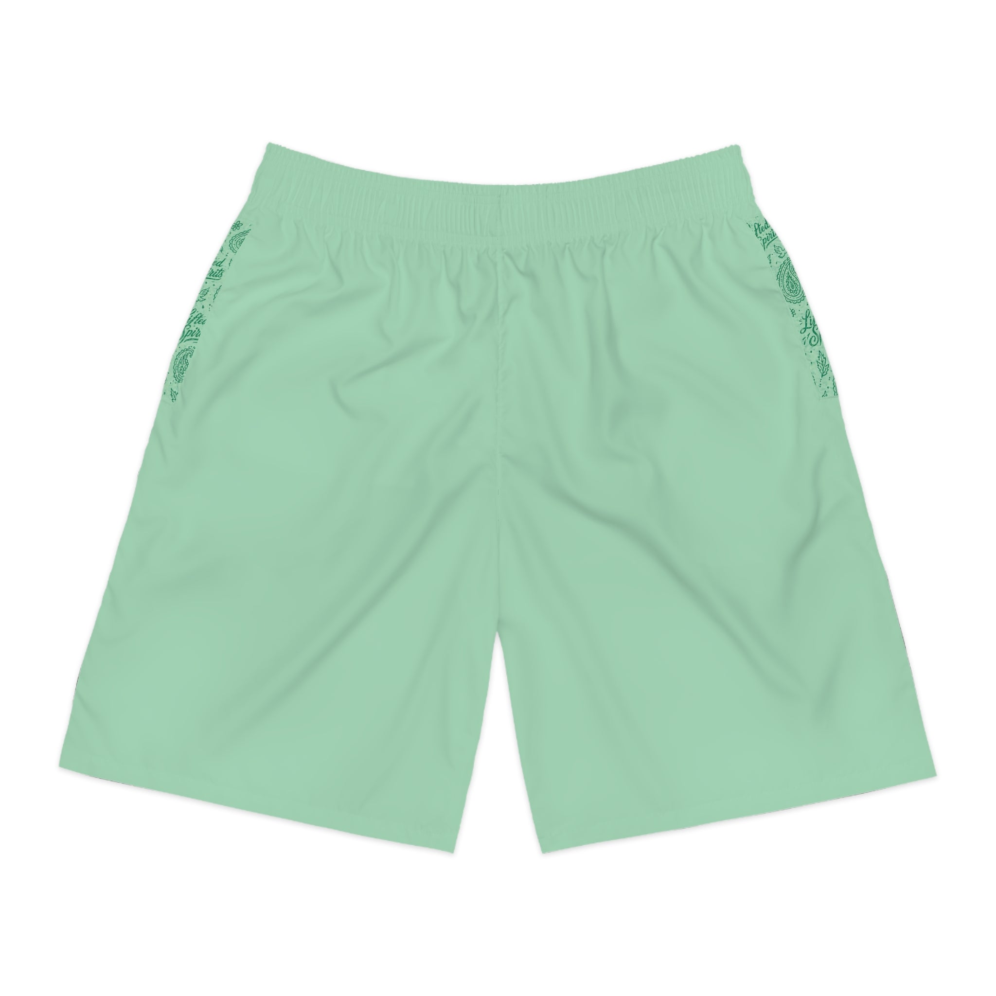 LiftedSpirits Shorts - Mint Paisley  🌿